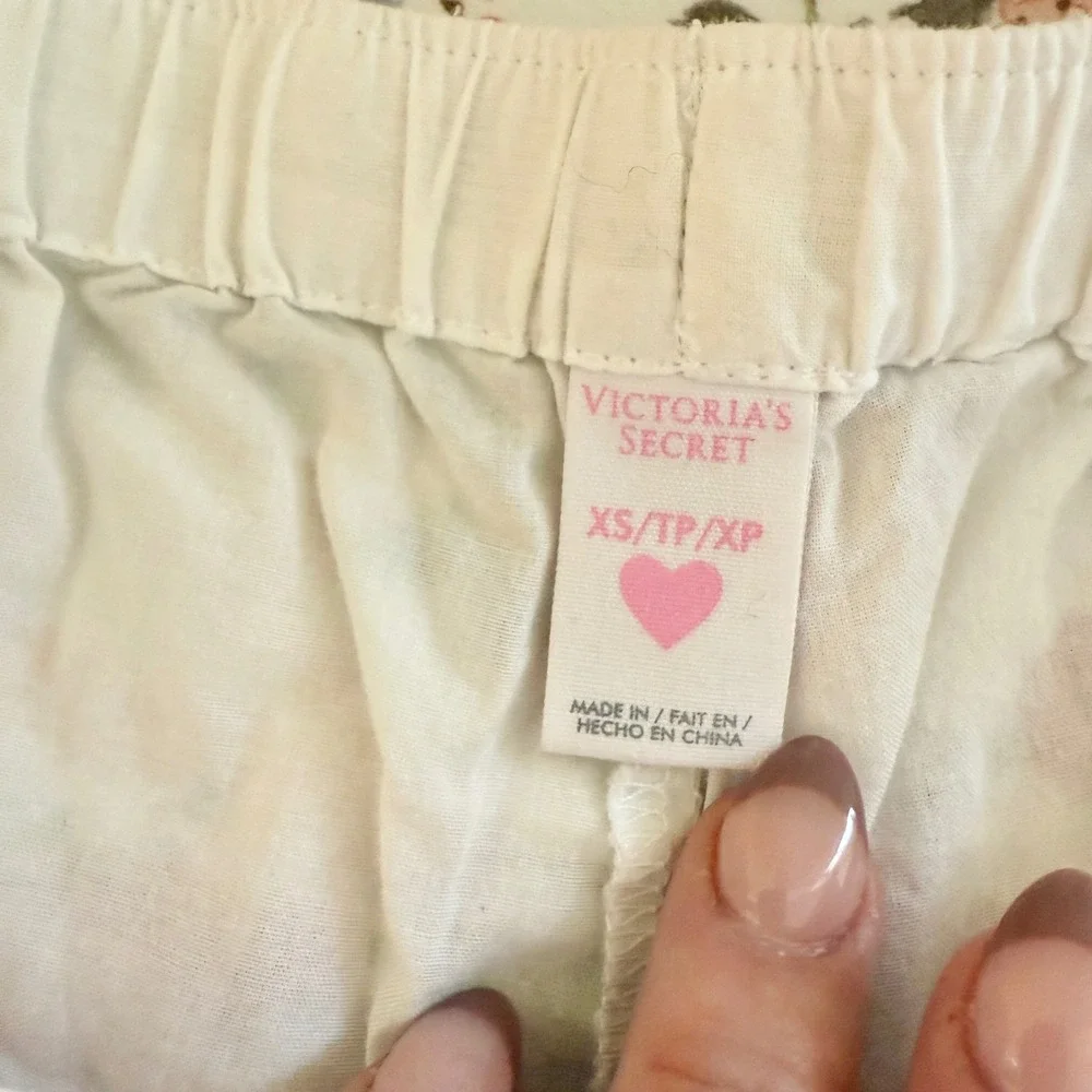 Victoria's Secret Womens White Cotton Sleep Shorts Size XS Drawstring‎ Summer